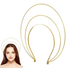 Gold Halo Crown Headband Vintage Greek Goddess Costume Halloween Cosplay