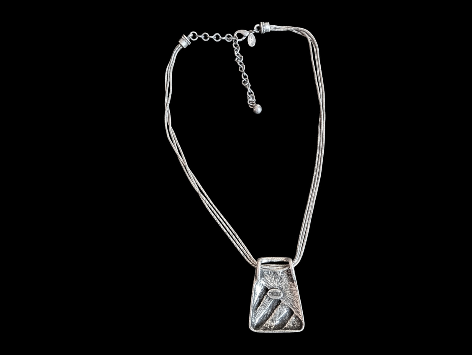 Chicos Distressed Silver Multicolored Rhinestone … - image 8