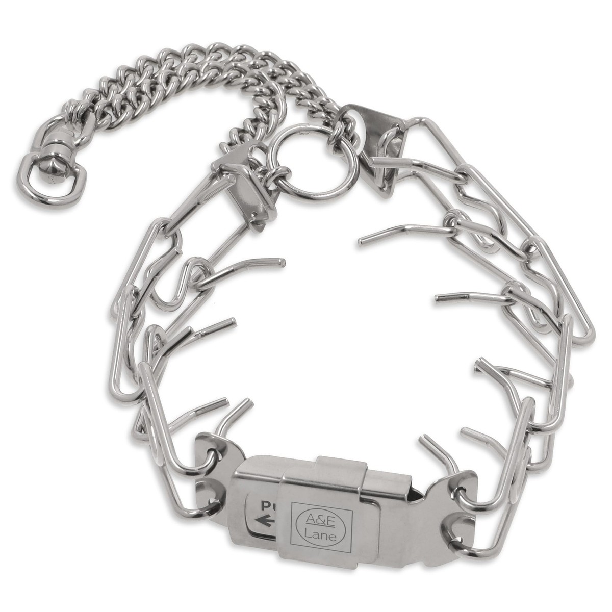 Prong Collar for Dogs - Easy Buckle Prong Collar - 3mm Stainless 