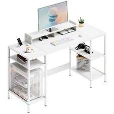 Gaming Desk/Computer Desk，Home Office Desk with Monitor Stand, Writing Desk f...