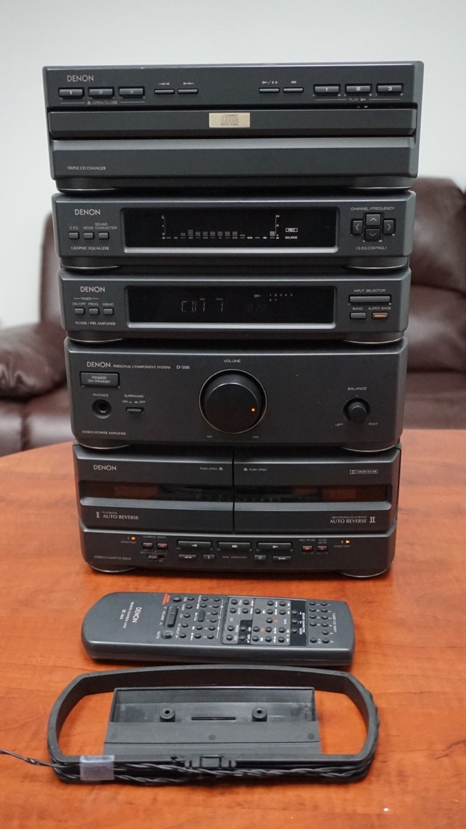 DENON D-500 Mini Stereo Component System AM/FM CD Cassette Amp