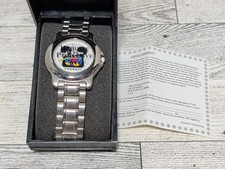 Vintage Disney Channel Mickey Mouse Watch Silver Band New In Box