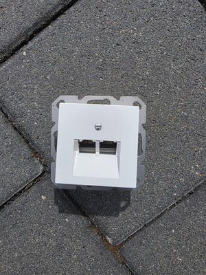 Klein CAT6 UP-Datendose 2xRJ45 geschirmt weiß 250 MHz Netzwerkdose 08629/448