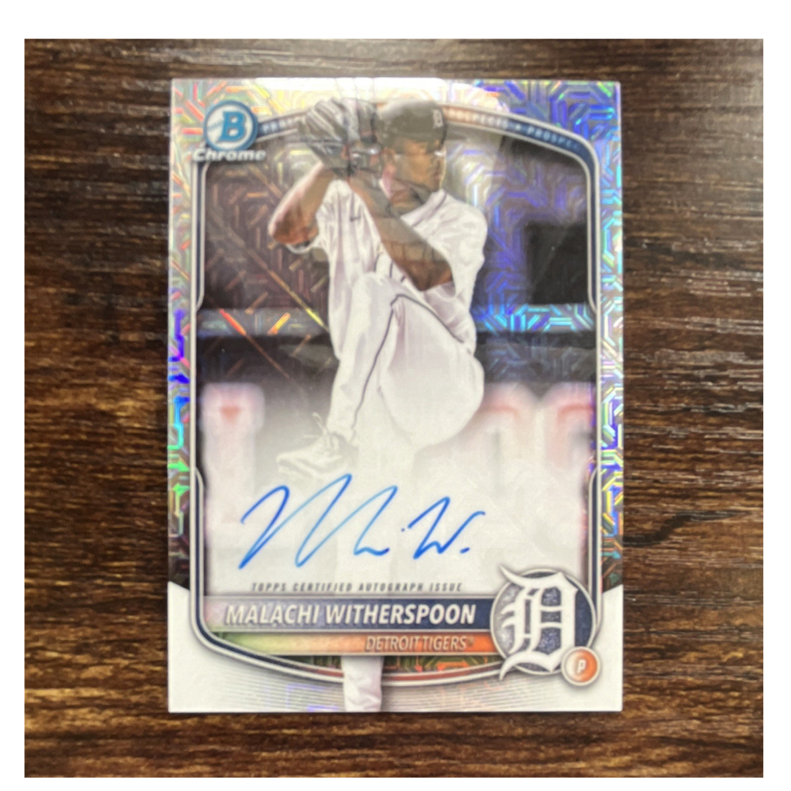 Topps 2025 Bowman Draft Mojo Autograph Malachi Witherspoon Tigers #BMA-MWI