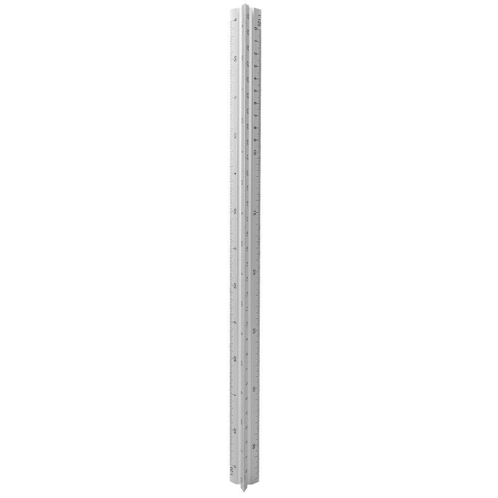 ­30cm Triangular Scale Ruler Aluminum Alloy Multifunctional Engineering