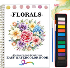 Watercolor Workbooks Coloring Book Easy Nature Scenes Beginner Friendly Watercol