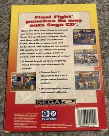 100% COMPLETE Final Fight CD (Sega CD, 1993) w/ Reg Card Manual Box Disc Great