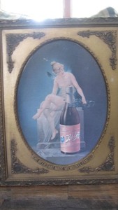 RARE VINTAGE SCHLITZ BEER FAIRY PIXIE SIGN GOLD STYLE FRAME MILWAUKEE, WI