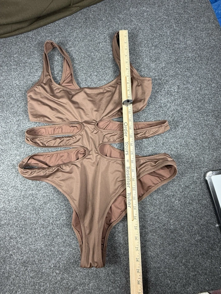 Traje de baño monokini para mujer SKIMS Plus cacao 2X Foto 2 de 4