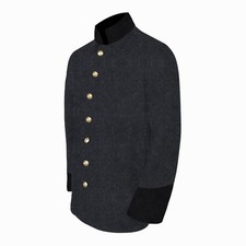 US Civil War 100 Wool Sack Coat Richmond W Color Cuff Collar 7 Buttons
