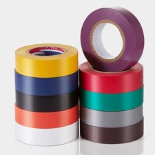 Colored Electrical Tape Vinyl PVC 3/4 in x 60 Ft 5 Mil Waterproof Electric Tape