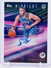 Topps 2025-26 Thomas Sorber Thunder Midnight Rookie Horizon Signatures Autograph