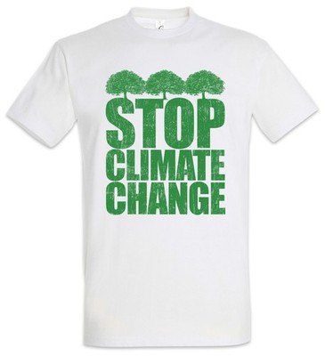 Stop Climate Change Herren T-Shirt Save World Green Energy Animal Welfare