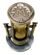 Grazioso Clessidra Antico IN Bronzo Collezione