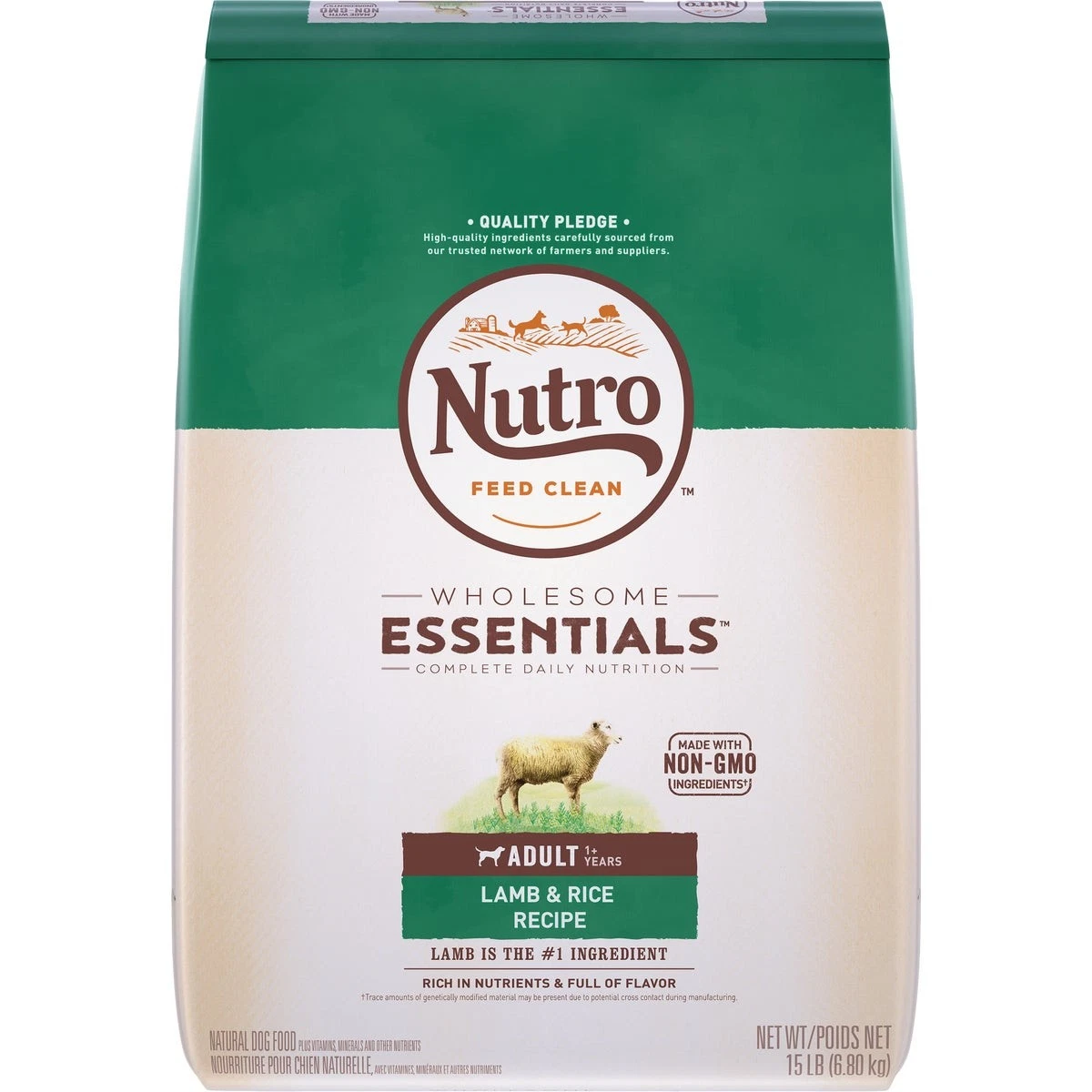 Nutro Wholesome Essentials 12 Lb. Lamb & Rice Adult Dry Dog Food 792370 Nutro