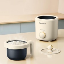 TOPWIT Rice Cooker Small, Mini Rice Cooker 2 Cups Uncooked, 1.2L Portable Ric