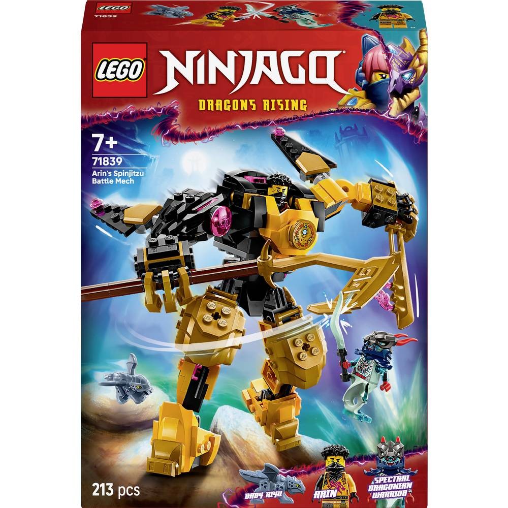 LEGO NINJAGO 71839 Le Spinjitzumech d'Arin jouet de ninja articulé