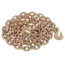 LABLT Grade 70 5/16'' x 12' Transport Binder Chain w/ Clevis Grab Hooks