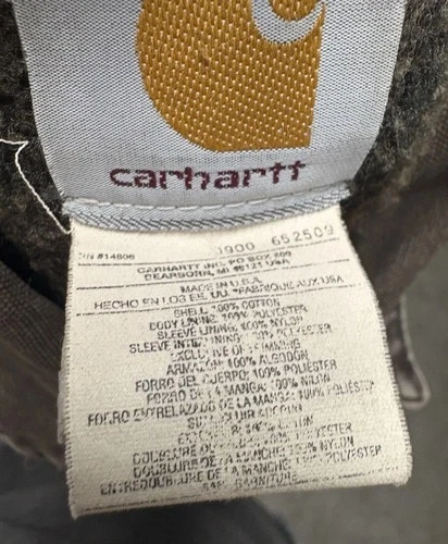 Vintage Distressed Green MOS Carhartt Men’s Detroit 90’s Big Patch Rare image 4