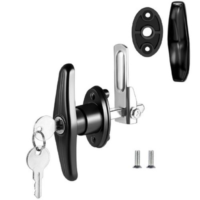 Truck Bed T Handle Lock Matching Set Black 1 Pcs for Camper Shell