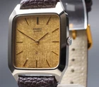 Vintage 1980【Near MINT】SEIKO Dolce 5931-5260 Gold Dial Qaurtz Men's Watch JAPAN