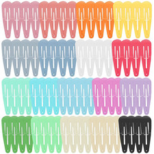 80PCS 2" Snap Hair Clips Metal Barrettes 18 Color Non Slip