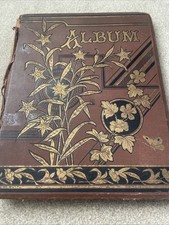 1880 Victorian Album Scrap Book Filled With Victorian Pieces Large Size 37 X 30 