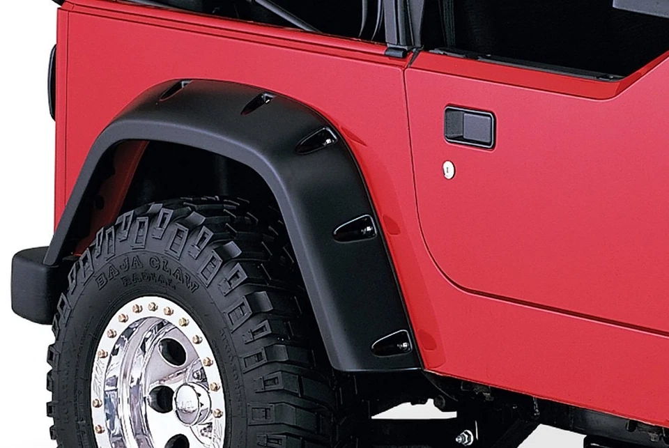 For Jeep Wrangler 97-06 Pocket Style Matte Black Front & Rear Fender Flares Foto 3 de 4