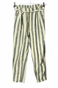 BERSHKA Pantalone jersey grigio chiaro-crema motivo a righe stile casual  Donna | eBay