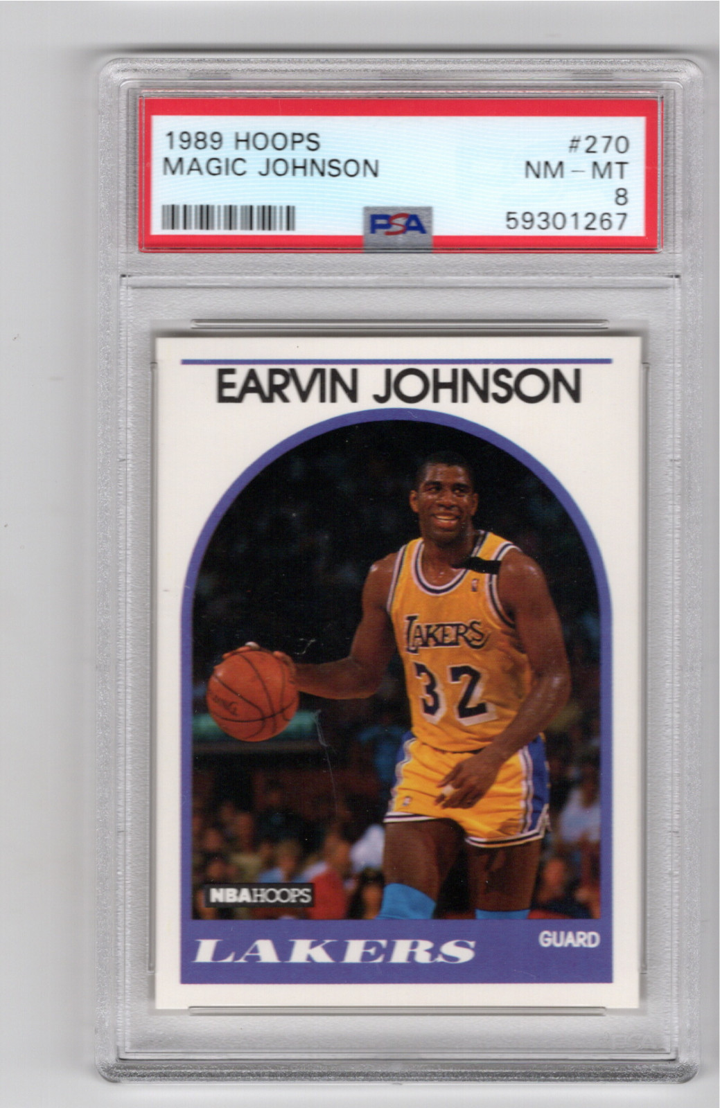 1989 Hoops Earvin Magic Johnson #270 PSA 8 NEARMINT-MINT - HOF