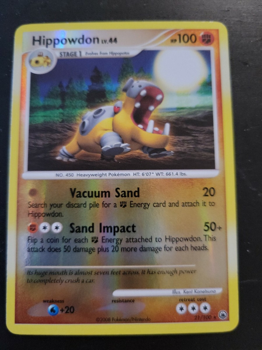 Pokemon TCG Card 2008 Majestic Dawn - Hippowdon 21/100 Reverse Holo