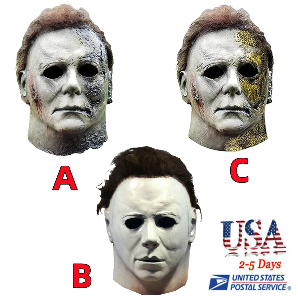 Michael Myers Halloween Scary Kills Horror Movie Cosplay Costume Latex Full Mask