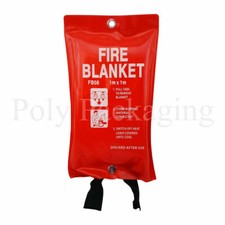 LARGE FIRE BLANKET 1x1m(100x100cm)QUICK RELEASE Any Qty Office Work Home Factory
