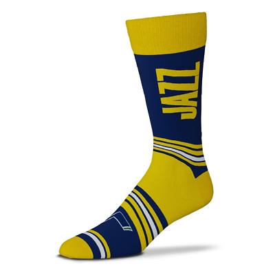Utah Jazz NBA Mens Large Socks One Size Stripe Retro Dress Gift