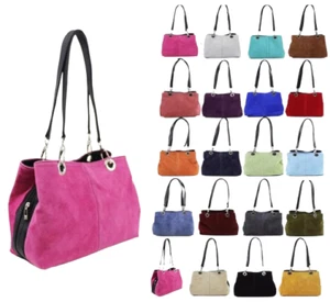 Women's Party Casual Triple Compartment Zipped Women Suede Leather Shoulder Bags