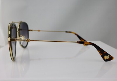 Gucci GG0062S 003 57mm Aviator Green/Red Unisex Sunglasses  display picture 1