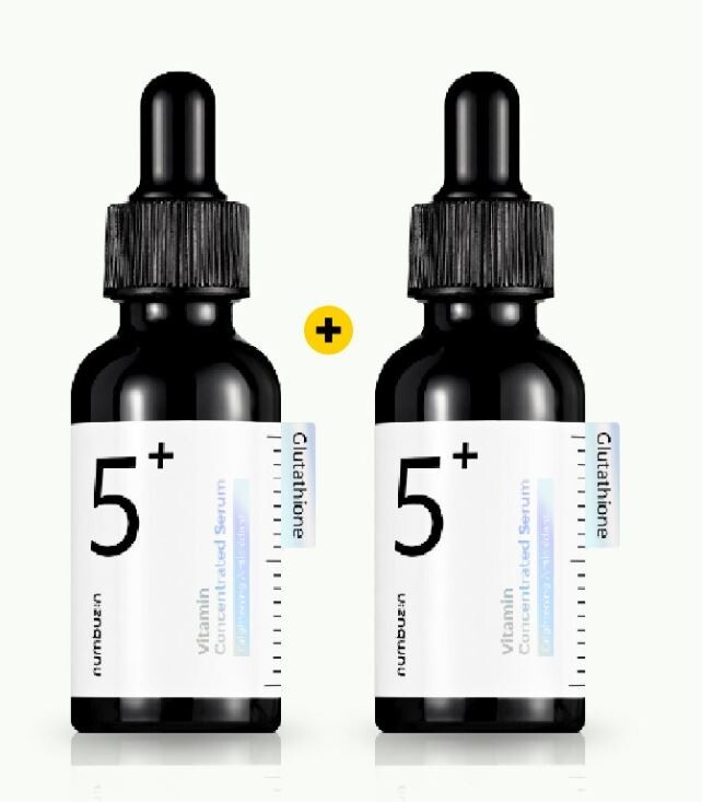 numbuzin no 5 glutathione vitamin concentrated serum 30ml No.5 Duo(30ml+30ml) Set or to brighten dull skin Numbuzin No.5 Vitamin Concentrated Serum