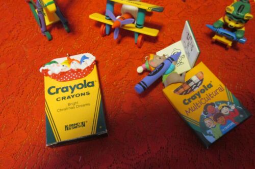 Lot of 9 Crayola Crayons Hallmark Keepsake Christmas Ornaments 80s 90s 2000s - Picture 4 of 6