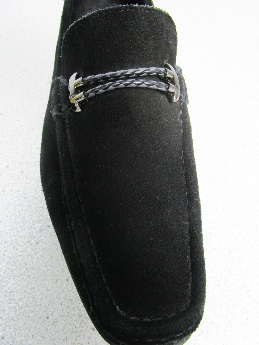 Stacy Adams Mens Nesbit 25067 008 Black Suede Slip On Loafer Dress