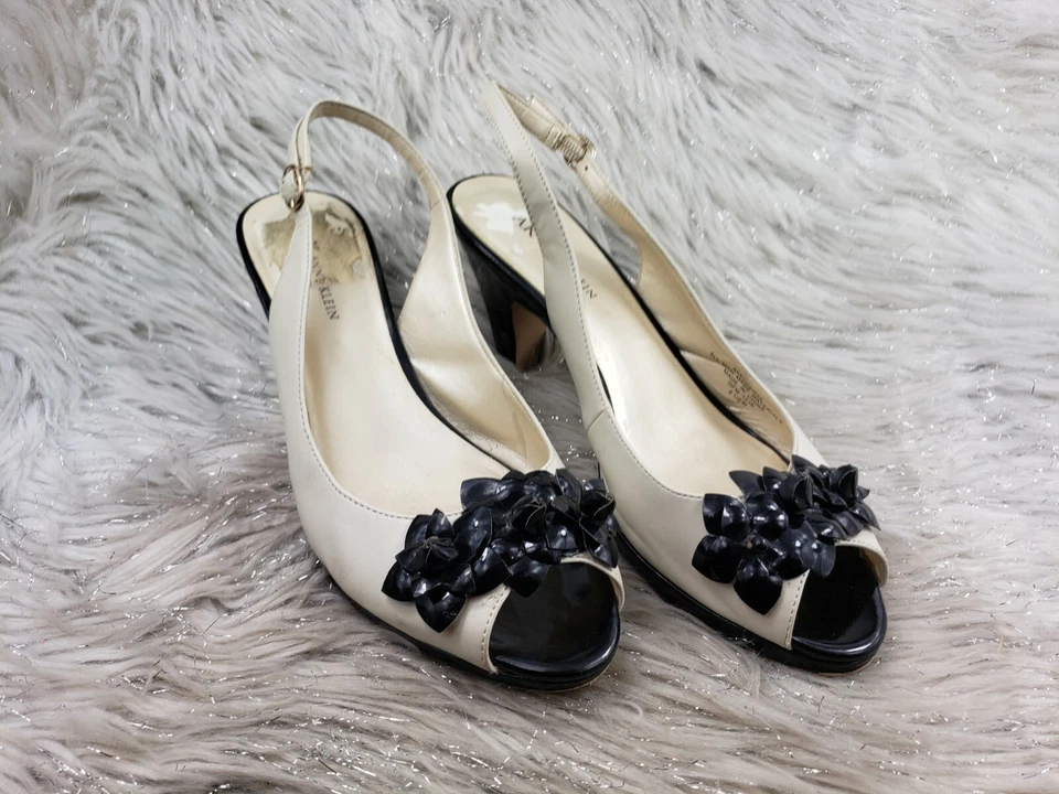 Zapatos de tacón ANNE KLEIN Eccense flores talla 9,5 M Foto 3 de 4