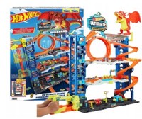 Hot Wheels City Ultimate Set Mega Garage Parking Dragon Attack + 2 Cars HKX48