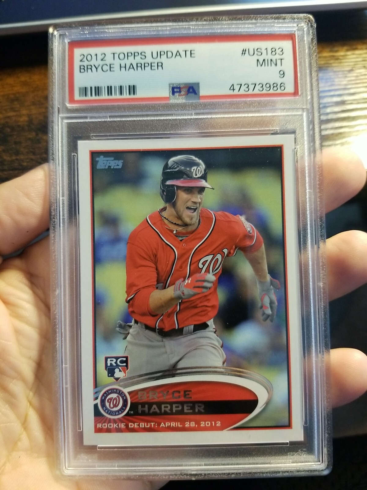 2012 Topps Update #US183 Bryce Harper RC Rookie PSA MINT 9