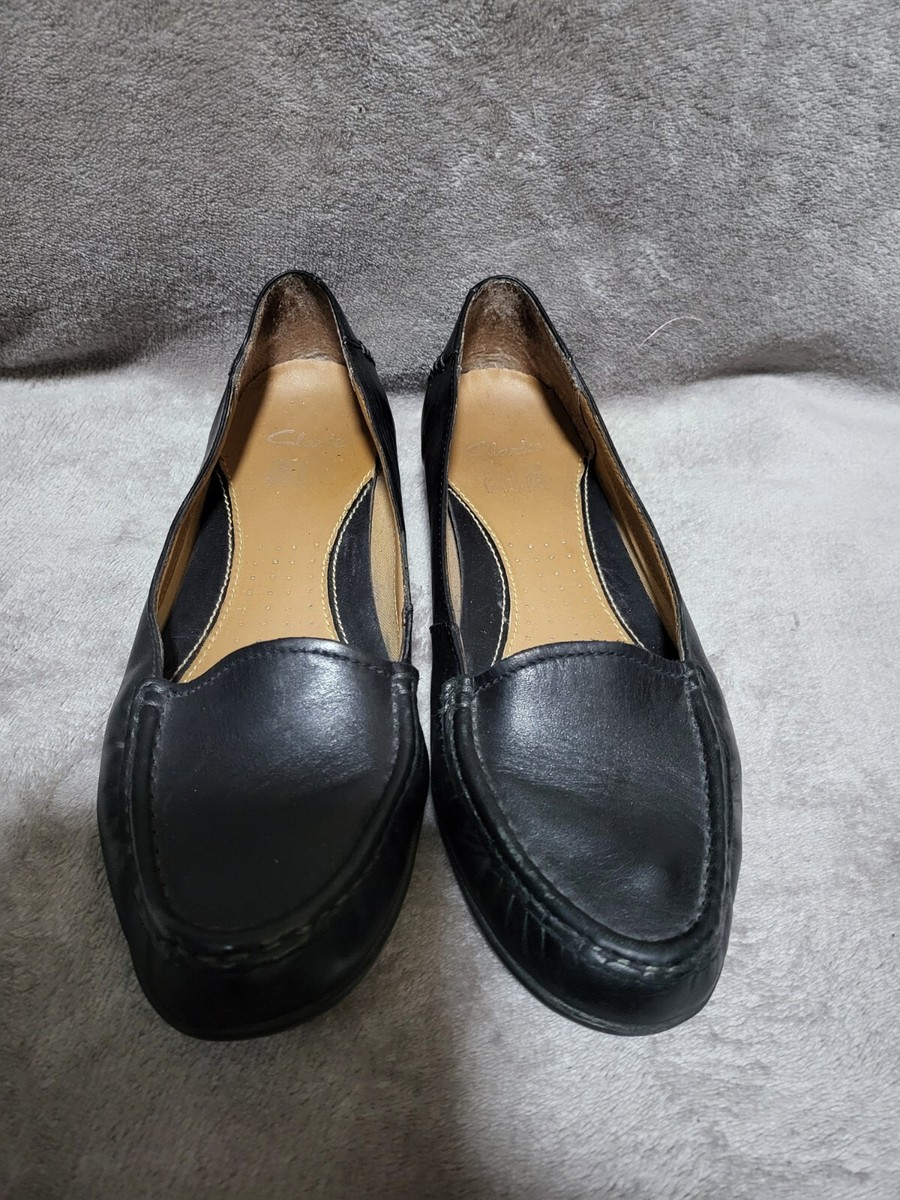 Women's Clarks Active Air Shoes Black Size UK D Flat Shoes School/work