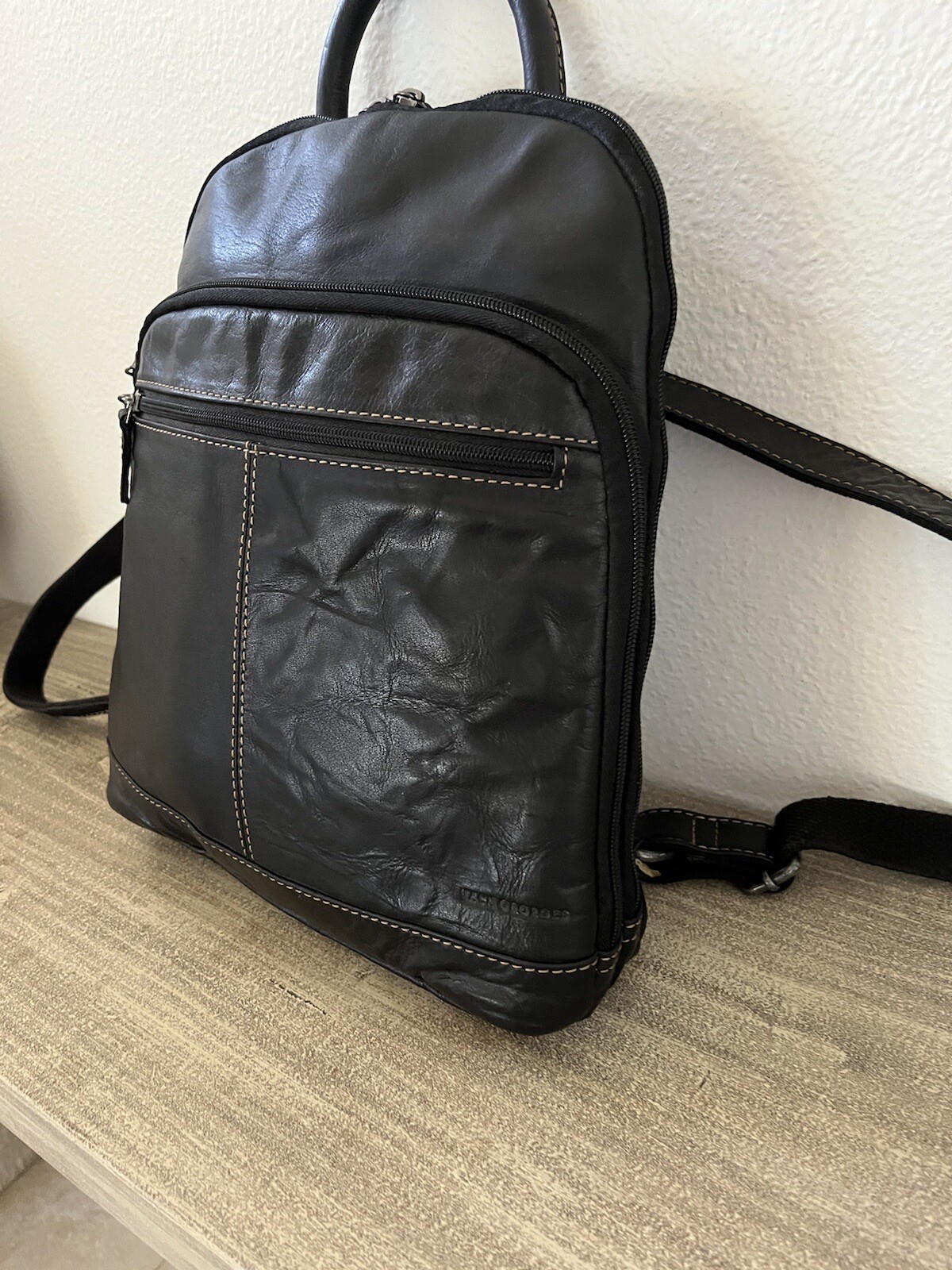 Jack Georges Leather Backpack - image 2