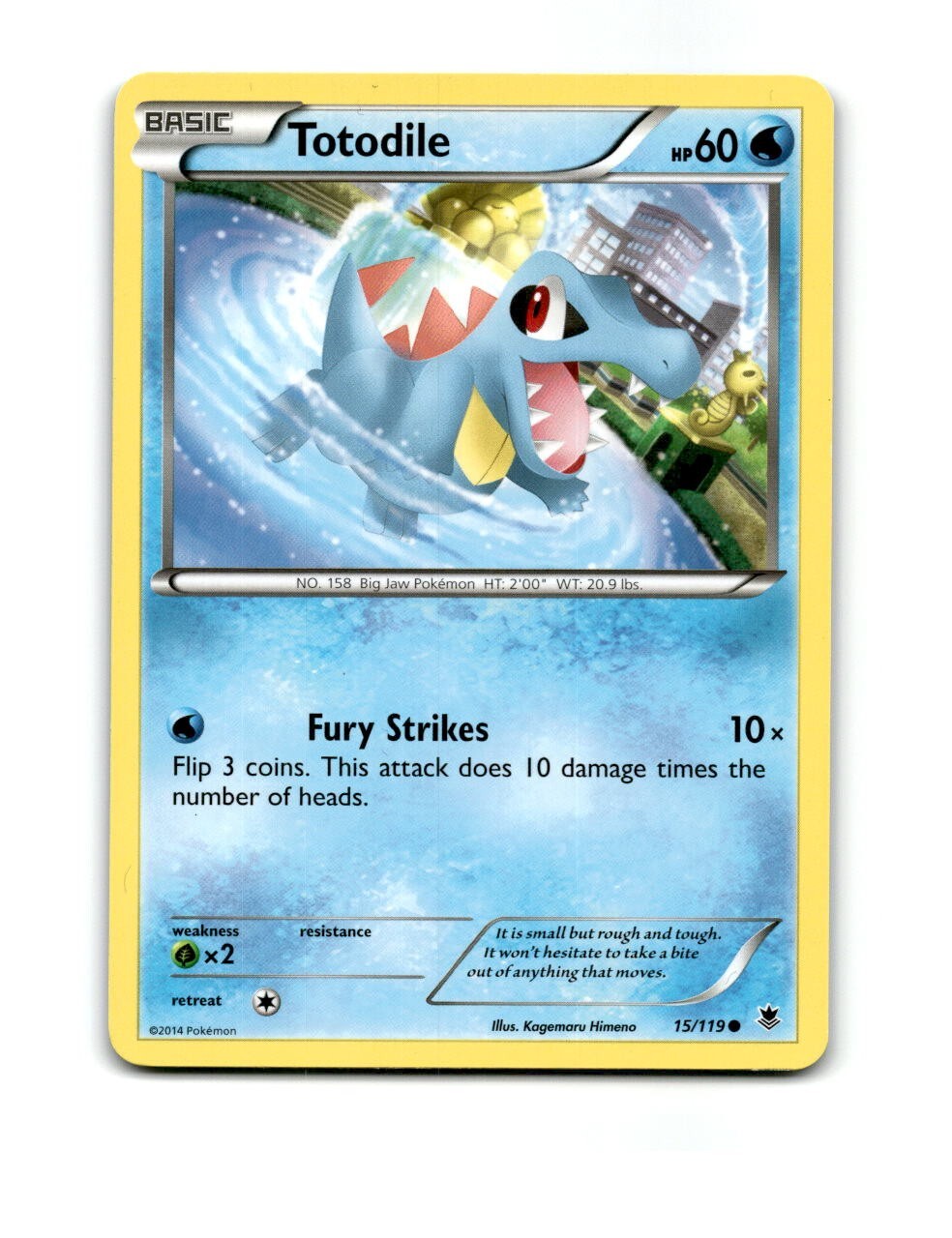 2014 Pokemon TCG Card 15/119 Totodile
