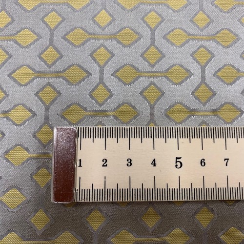 Deskey Art Deco Fabric Stone Grey Ochre Curtain Blind Upholstery - Picture 4 of 4