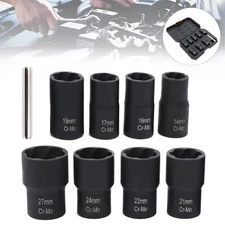 8pcs 14-27mm Bolt Extractor Set Nut Removal Set Stripped Extraction Socket Tools
