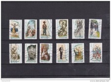FRANCE 2010 LA MUSIQUE SERIE COMPLETE DE 12 TIMBRES OBLITERE