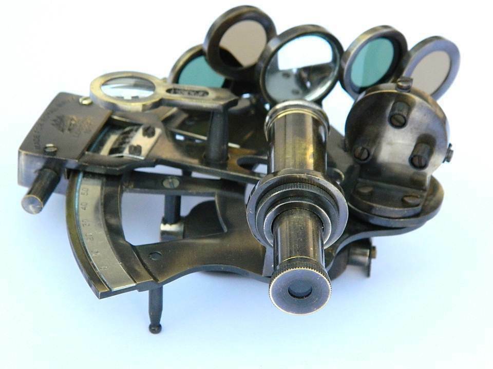 Kelvin & Hughes 1917 US navy model marine Maritime Sextant 4''leather Box Decor