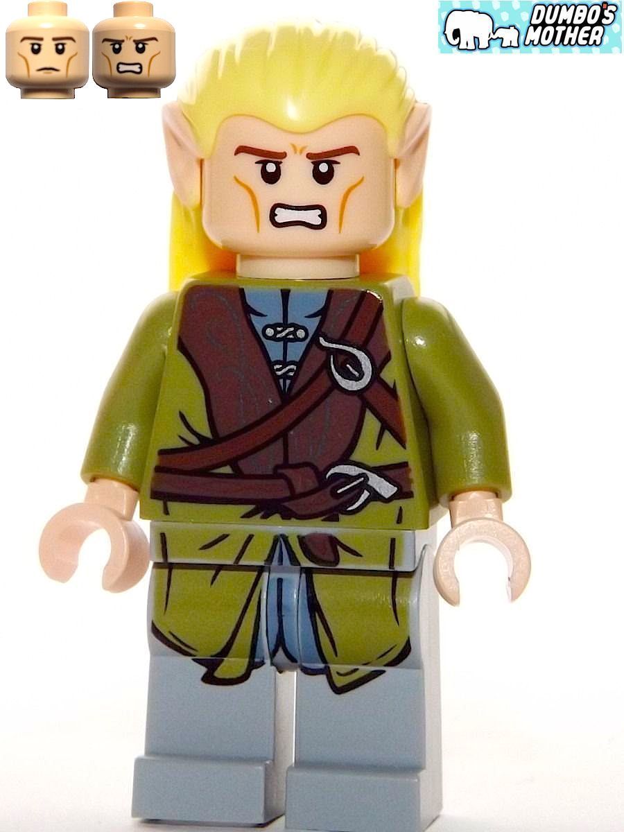 LEGO Legolas Elf 2-Sided Head 9473 Mines of Moria Lord of the